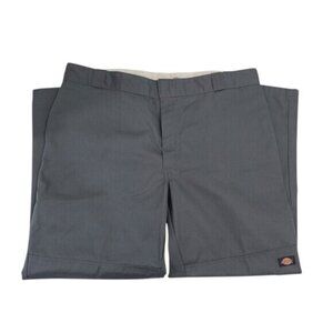 Dickies Mens Loose Fit Work Pants Waist Size 42x30 Gray Cotton Polyester Durable